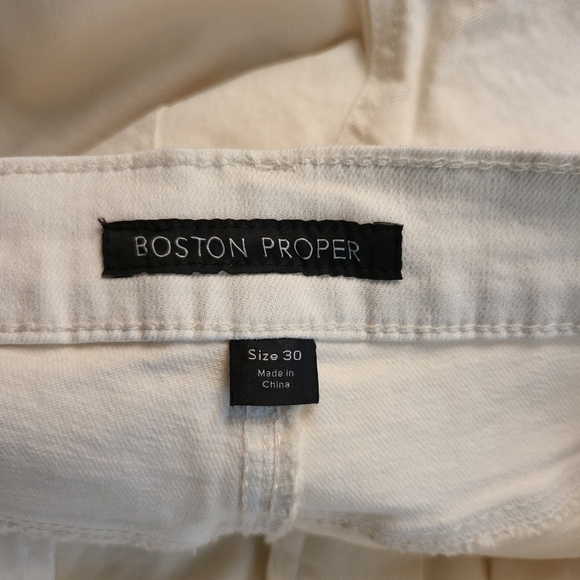 Boston proper off white Cropped straight leg jeans Size 30 - Picture 7 of 9